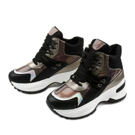 Czarne sneakersy wsuwane Gianna wielokolorowe 2