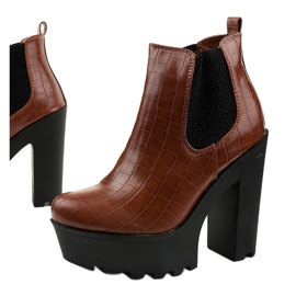 Camel botki na słupku Zellola brązowe 1