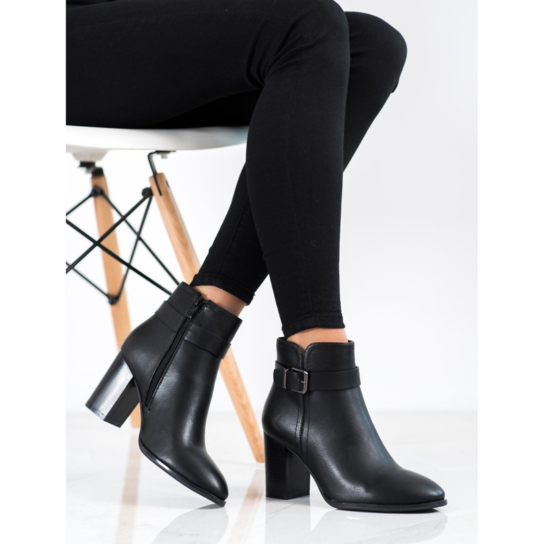 Sergio Leone Klasyczne Botki Na Obcasie czarne 1