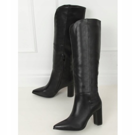 Kozaki na obcasie klasyczne czarne RB94P Black 1