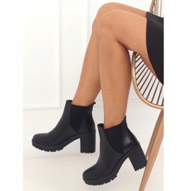 Sztyblety na obcasie czarne J19-129 Black 2