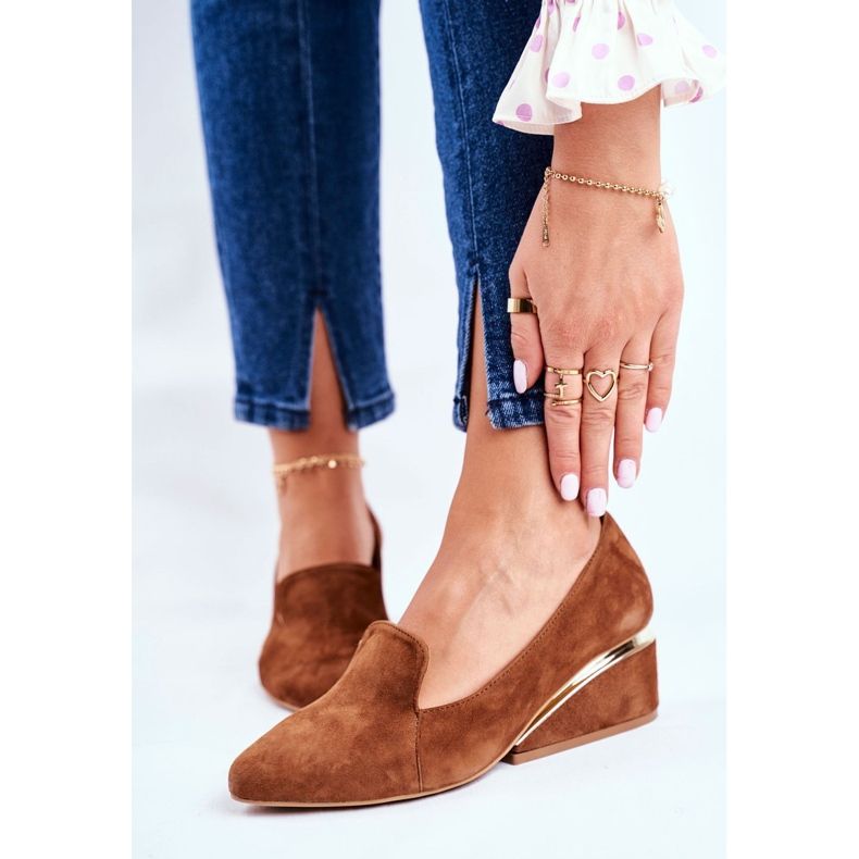 Damskie Półbuty Exquisite Brązowe 1205 1