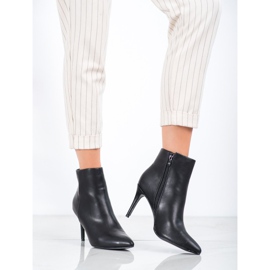 Sweet Shoes Seksowne Botki Z Eko Skóry czarne 1