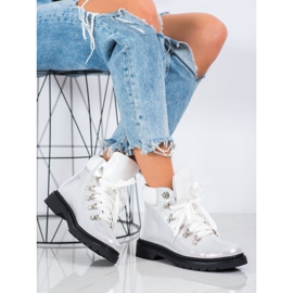 Bello Star Srebrne Traperki białe srebrny 1