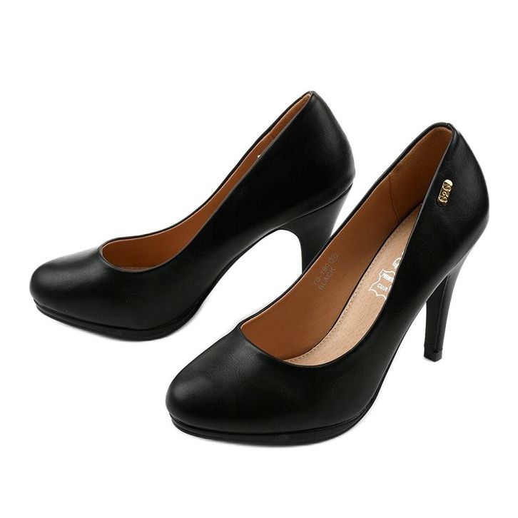 Czarne klasyczne szpilki YS-190 2