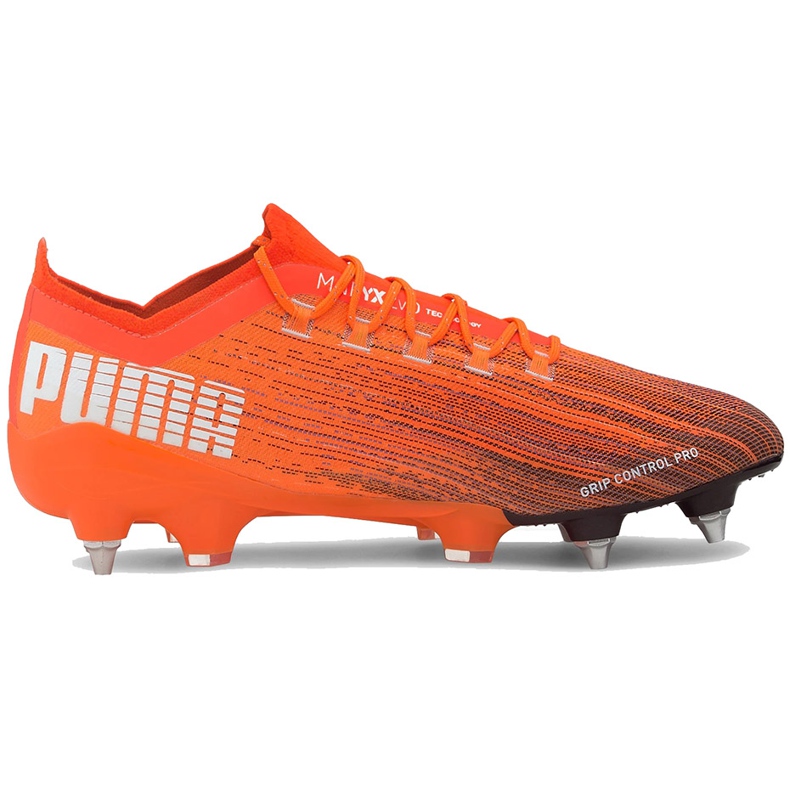 Buty piłkarskie Puma Ultra 1.1 MxSG 106076 01 pomarańczowe pomarańczowe 1