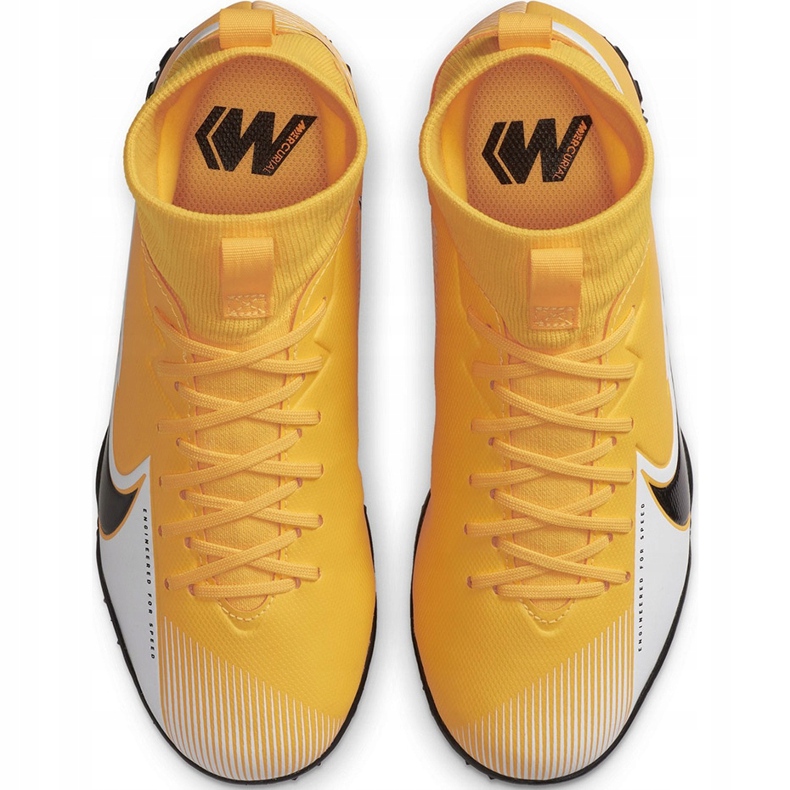 Buty piłkarskie Nike Mercurial Superfly 7 Academy Tf Junior AT8143 801 pomarańczowe żółte 1