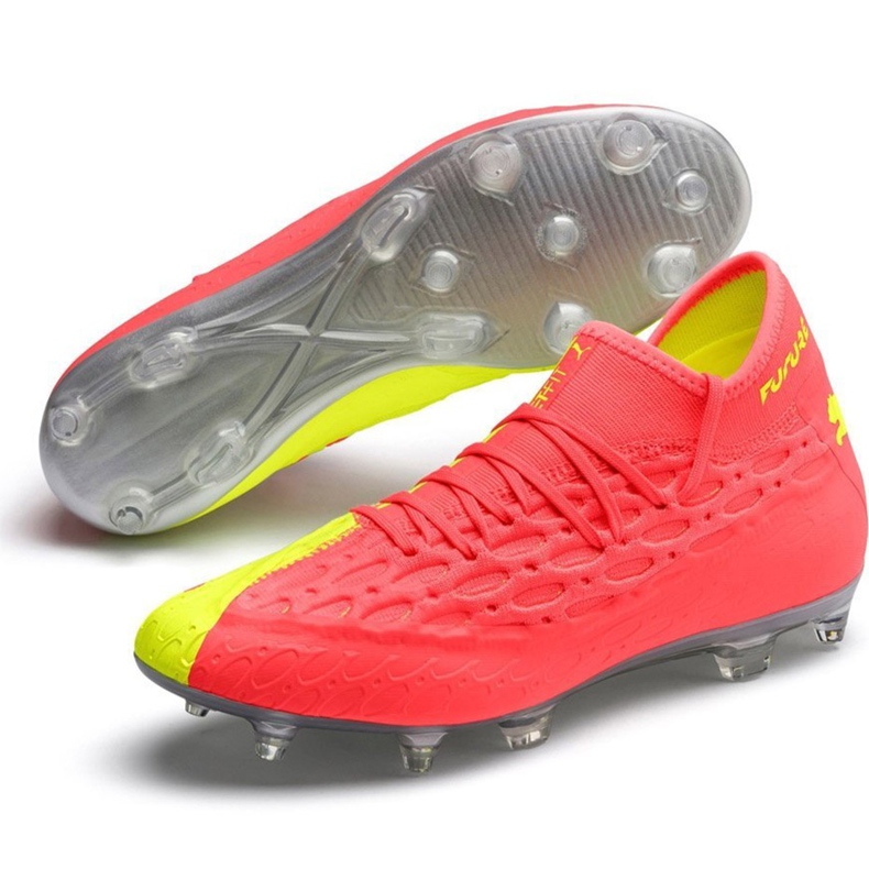 Buty piłkarskie Puma Future 5.2 Netfit Osg Evo Fg Ag 106007 01 żółte czerwone 2