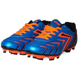 Buty piłkarskie Atletico Fg niebieskie XT041-15519 niebieski,pomarańczowy 2