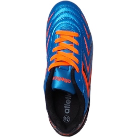 Buty piłkarskie Atletico Fg niebieskie XT041-15519 niebieski,pomarańczowy 1