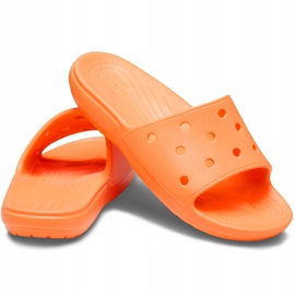 Crocs klapki damskie Classic Slide morelowe 206121 801 pomarańczowe 1