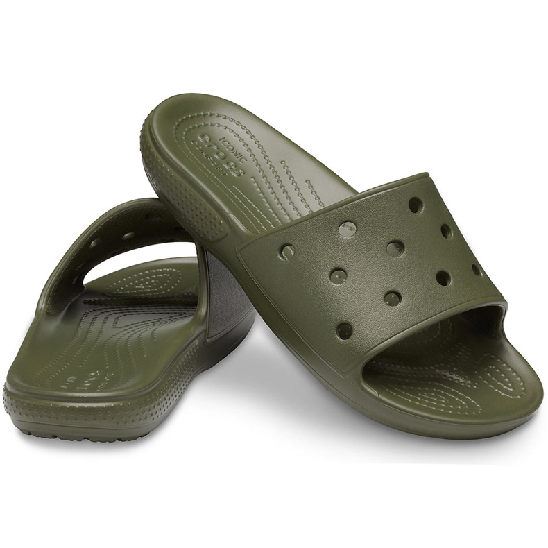 Crocs klapki Classic Slide khaki 206121 309 zielone 1