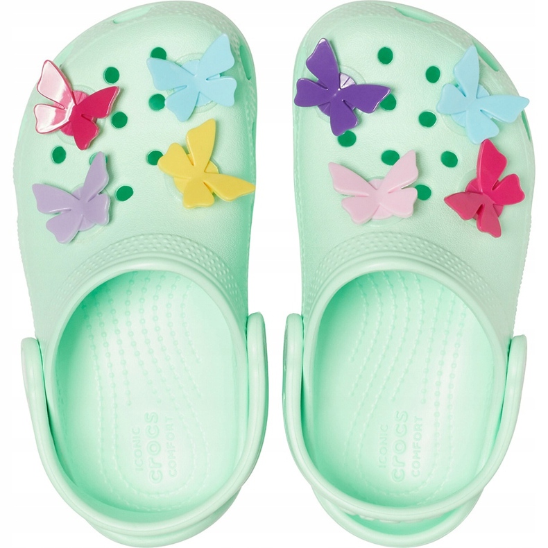 Crocs dla dzieci Classic Butterfly Charm Clg Ps zielone 206179 3TI 1