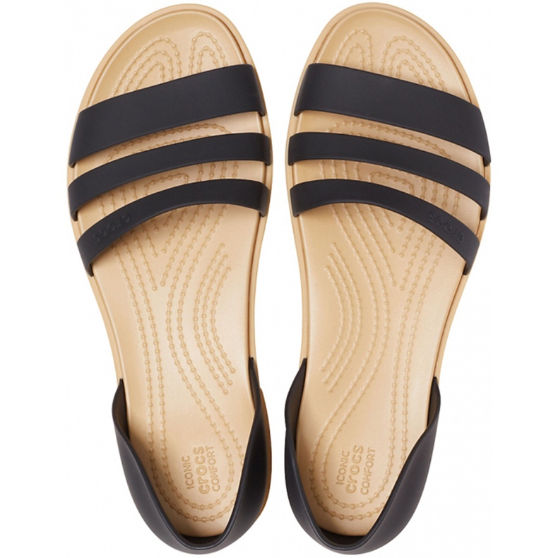 Crocs sandały damskie Tulum Open Flat W czarne 206109 00W 1