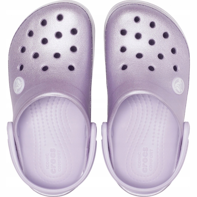 Crocs dla dzieci Crocband Glitter Clog Kids fioletowe 205936 530 1