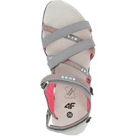 Sandały dla dziewczynki 4F multikolor HJL20 JSAD001 90S pomarańczowe różowe szare 1