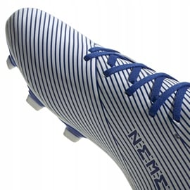 Buty piłkarskie adidas Nemeziz 19.4 FxG biało-niebieskie EF1707 wielokolorowe 3