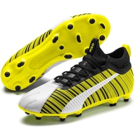 Buty piłkarskie Puma One 5.3 Fg Ag żółto-biało-czarne 105604 03 żółte żółte 3