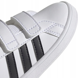 Buty dla dzieci adidas Grand Court I biało czarne EF0118 białe 3