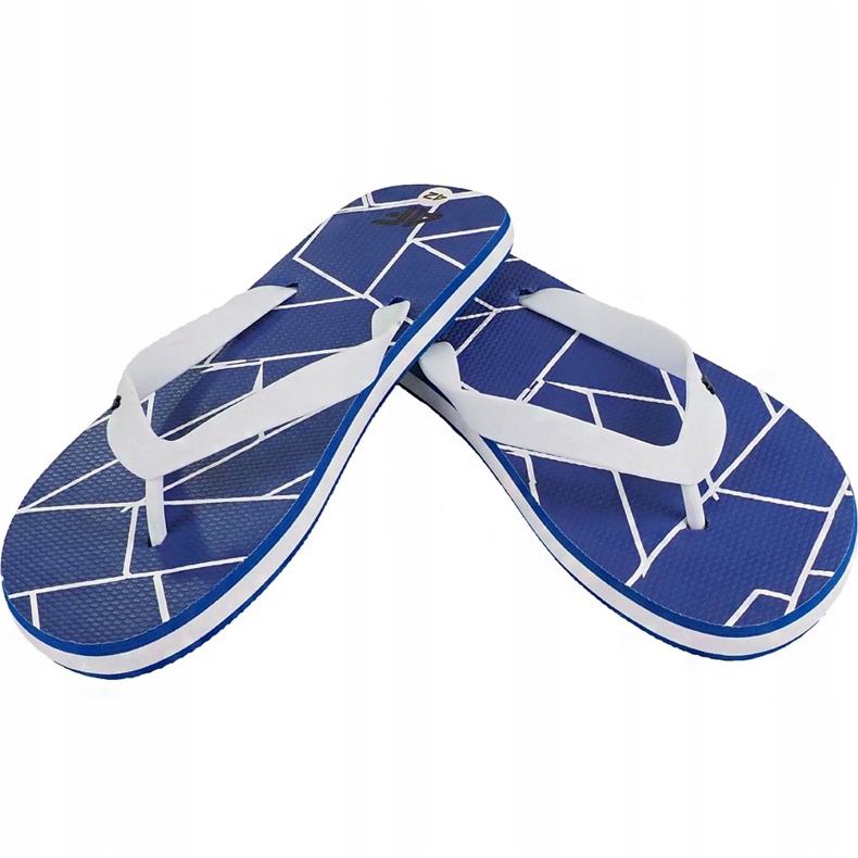 Klapki męskie 4F kobalt H4L19 KLM001 36S niebieskie szare 1