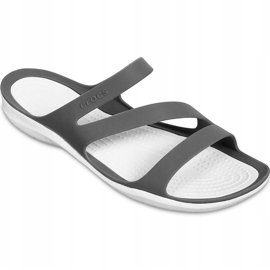 Crocs klapki damskie Swiftwater Sandal W szaro-białe 203998 06X szare 4