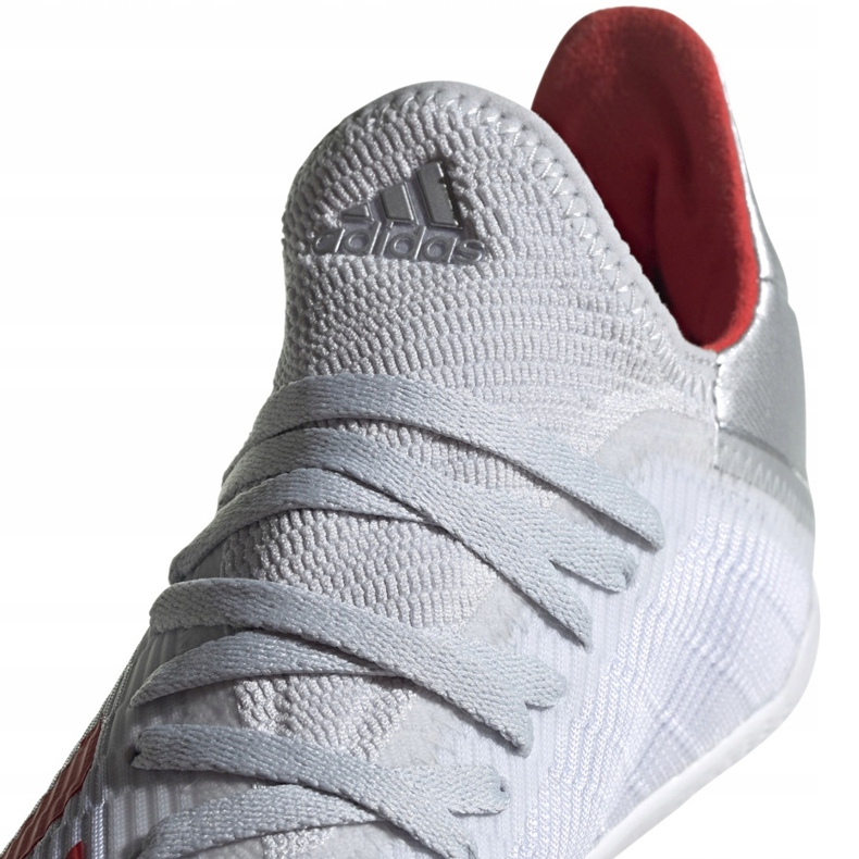 Buty piłkarskie adidas X 19.3 In Jr srebrne F35355 wielokolorowe szare 1