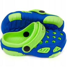 Klapki basenowe dla dzieci Aqua-speed Lido kol 01 niebiesko zielone niebieskie 2