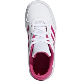 Buty dla dzieci adidas AltaSport K biało różowe D96870 białe 2