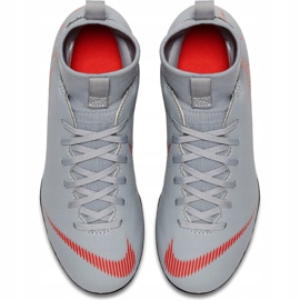 Buty piłkarskie Nike Mercurial Superfly 6 Club Mg Jr AH7339 060 białe szare 1