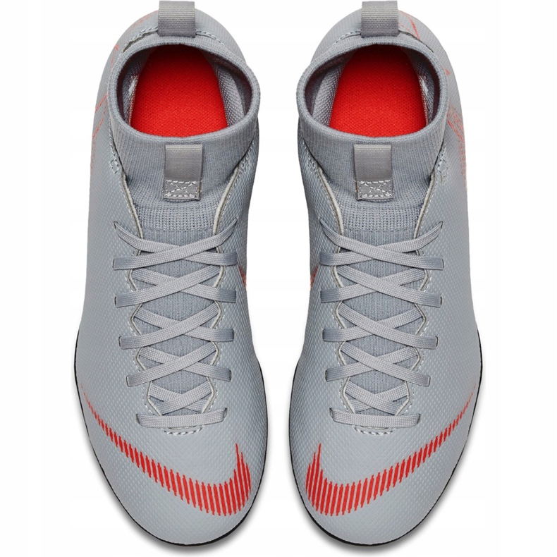 Buty piłkarskie Nike Mercurial Superfly 6 Club Mg Jr AH7339 060 białe szare 1