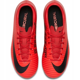 Buty piłkarskie Nike Mercurial Victory Vi Fg Jr 831945 616 pomarańczowe czerwone 1