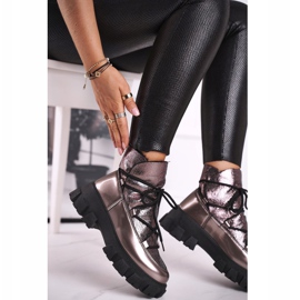 FRGIV Botki Damskie Wsuwane Rochelle Srebrne beżowy srebrny 1