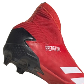 Buty piłkarskie adidas Predator 20.3 Ll Fg Jr EF1907 czerwony,czarny czerwone 4