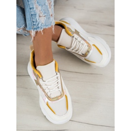 SHELOVET Modne Sneakersy białe 2