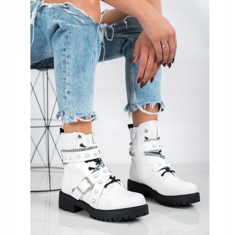 Seastar Workery Z Łańcuszkami białe 2