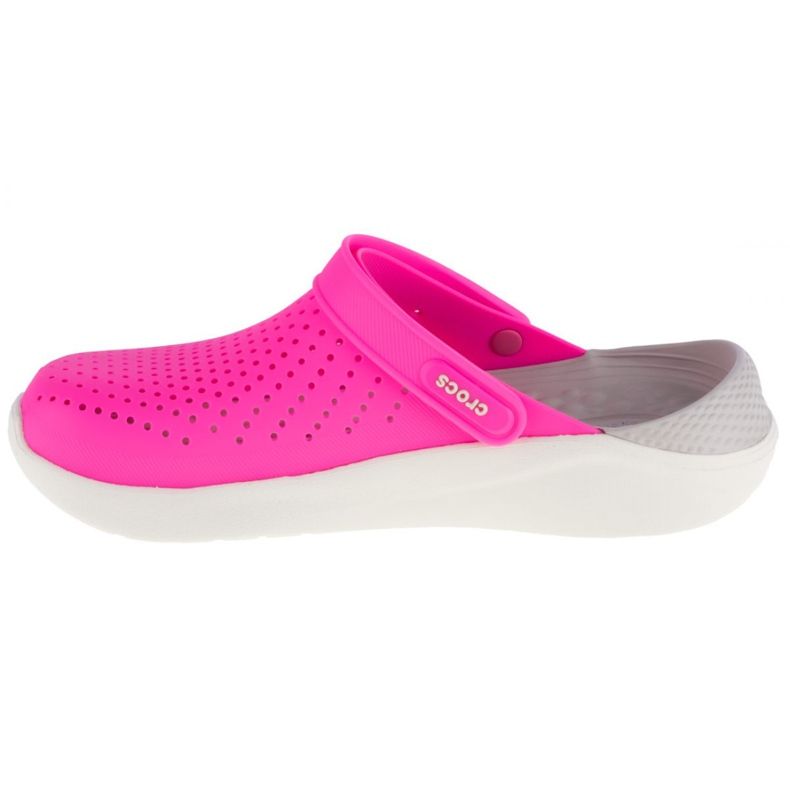 Klapki Crocs LiteRide Clog 204592-6QV czarne różowe 1