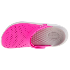 Klapki Crocs LiteRide Clog 204592-6QV czarne różowe 2