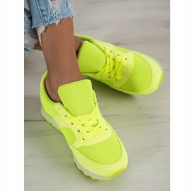 Ideal Shoes Neonowe Obuwie Sportowe żółte 1