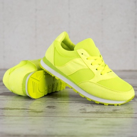 Ideal Shoes Neonowe Obuwie Sportowe żółte 2