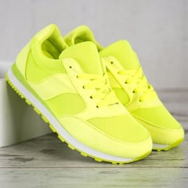 Ideal Shoes Neonowe Obuwie Sportowe żółte 3