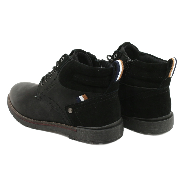 McBraun Botki eko-skóra męskie czarne 20MN29-3131 3