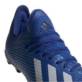 Buty piłkarskie adidas X 19.1 Fg Jr niebieskie EG7164 3