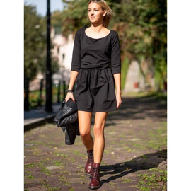 Kylie Stylowe Trapery Z Eko Skóry czerwone 1