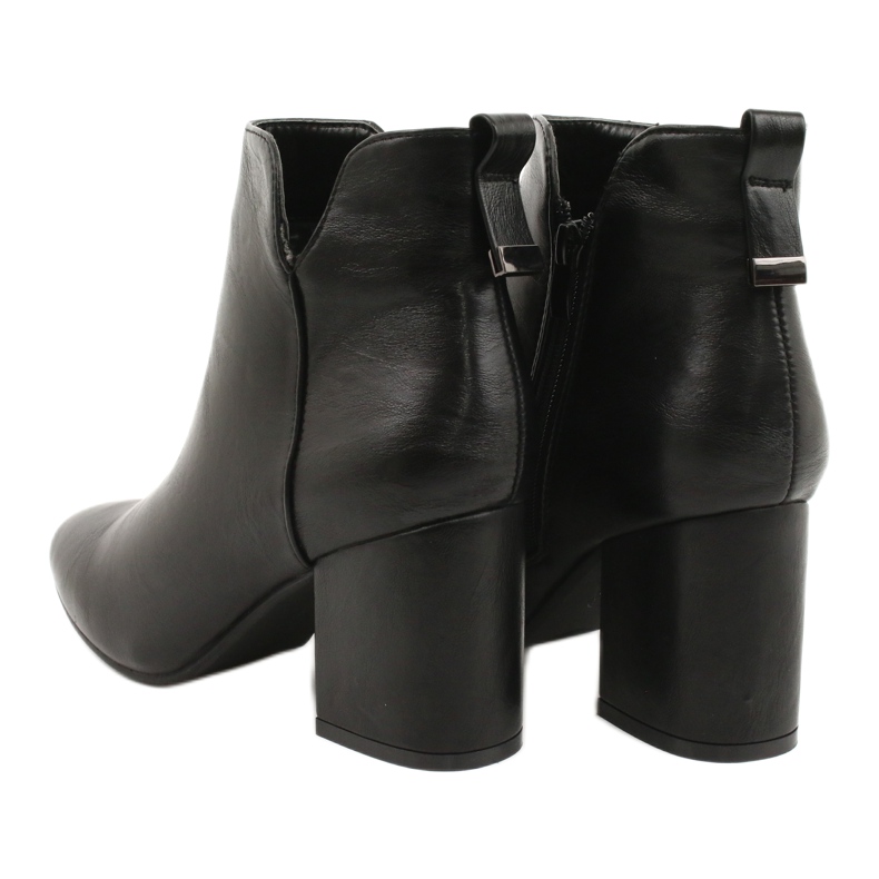 M.Daszyński Botki na suwak ocieplane Daszyński SA186-1 czarne 3