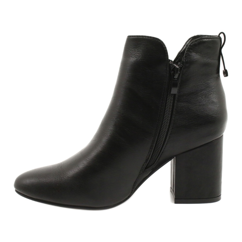 M.Daszyński Botki na suwak ocieplane Daszyński SA186-1 czarne 1