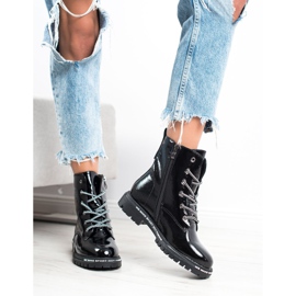 Goodin Lakierowane Trapery białe czarne 1