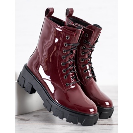 Goodin Lakierowane Workery czerwone 2