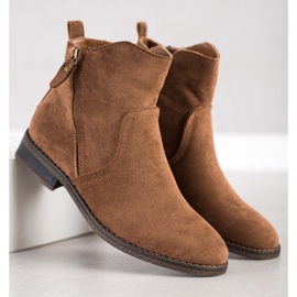 Evento Wygodne Casualowe Botki brązowe 1