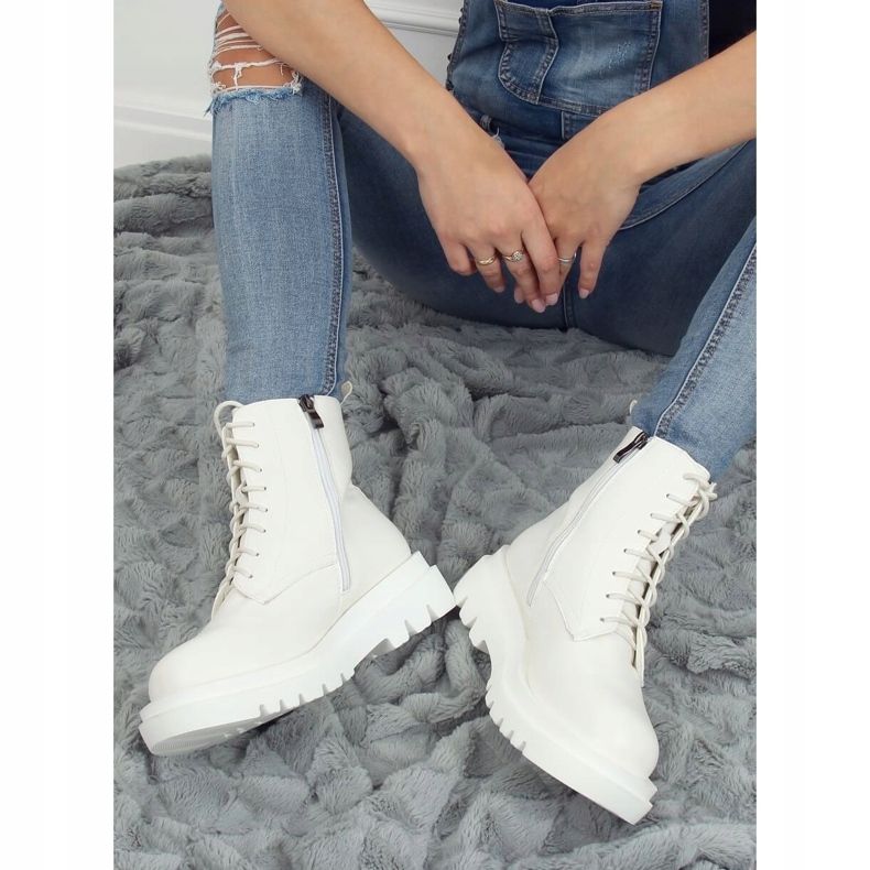 Buty na wysokiej podeszwie białe ID01 White 1