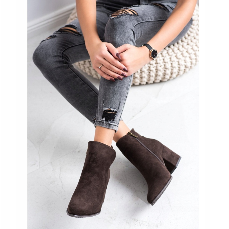 Brązowe Botki VINCEZA 1